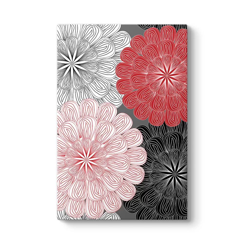 Vektörel Gerbera Çiçeği Tablosu - Model 2